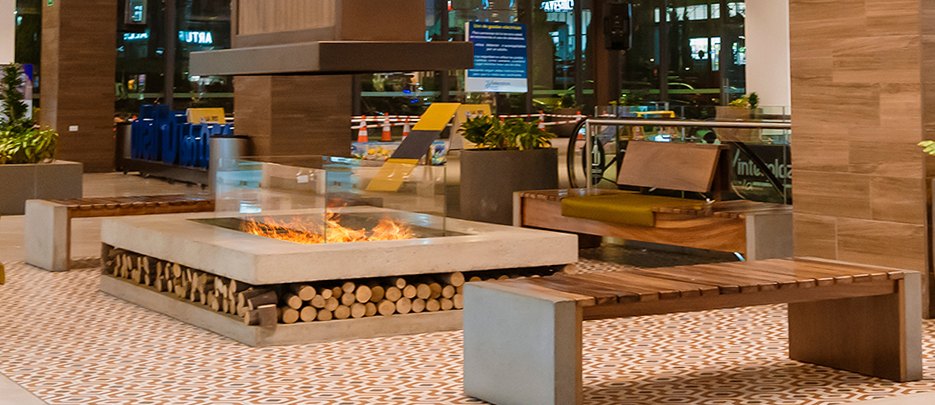 Área de firepit de Interplaza Xela
